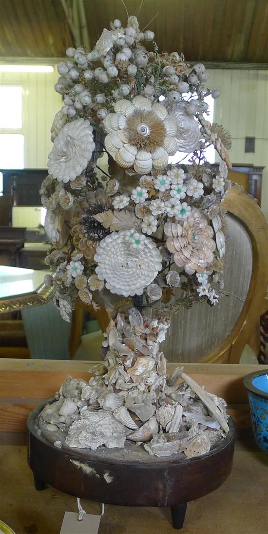 19th century shellwork centrepiece